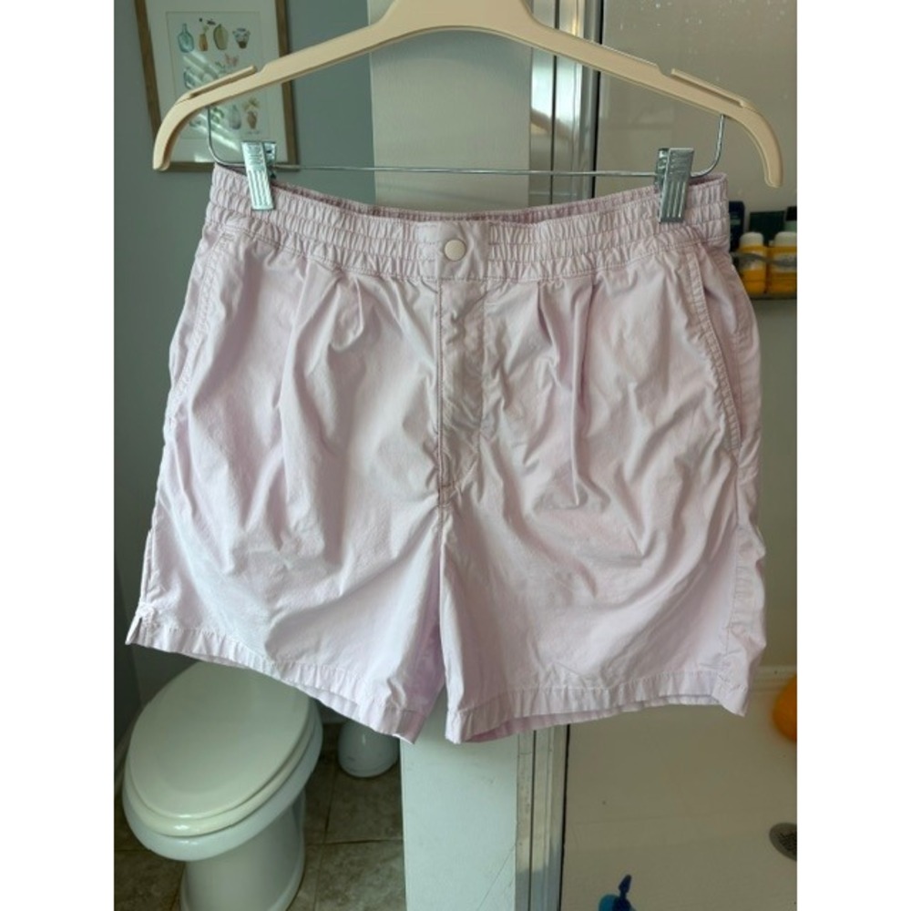 J.Crew Women's Medium Pink Elastic Waist Cotton Shorts Pull On Casual Preppy